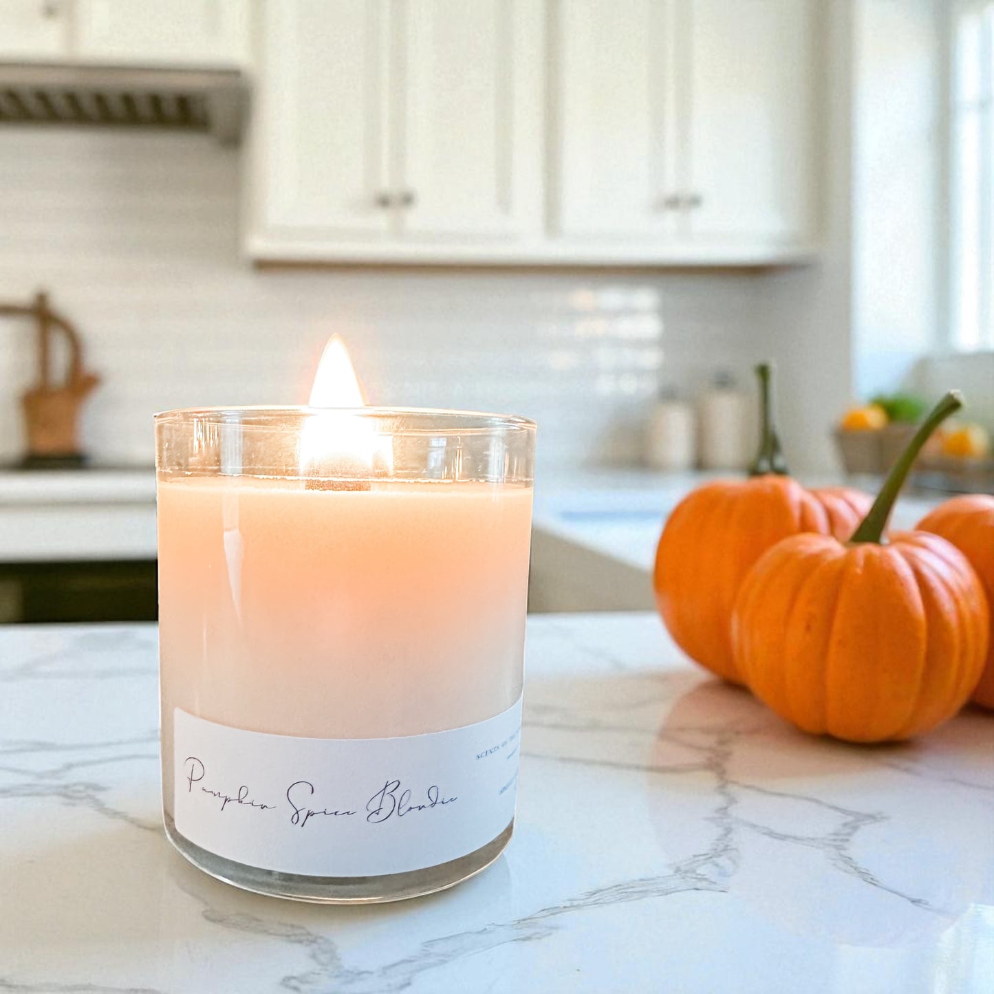 Pumpkin Spice & Eggnog Candle – Hand-Poured Fall Scent, Cozy Holiday Gift, Wood Wick, Clean Burn